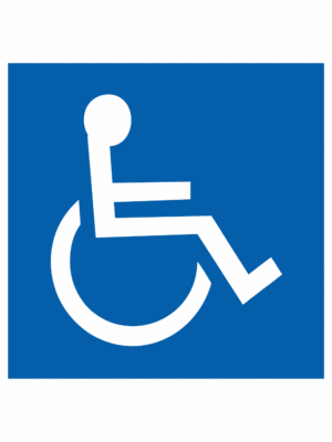 Značenie budov a priestorov - symboly dle 398/2009 sb.: Symbol zariadenia alebo priestoru pre osoby na vozíku