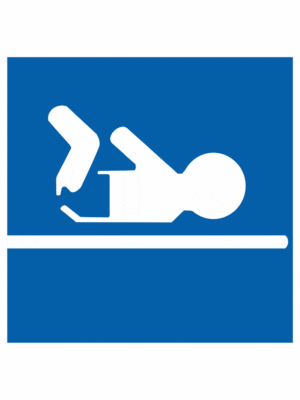 Značenie budov a priestorov - symboly dle 398/2009 sb.: Symbol priestoru s prebaľovacím pultom