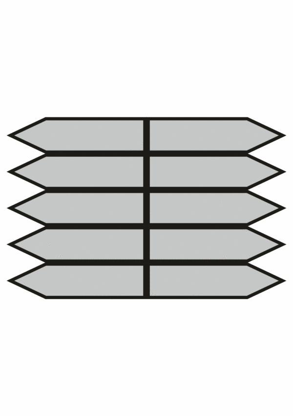 Značenie potrubí - Jednosmerné šípky: Para (Velkosť 0 - Bez textu)