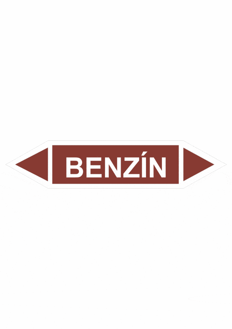 Značenie potrubí - Obojsmerné šípky bez symbolu: Benzín