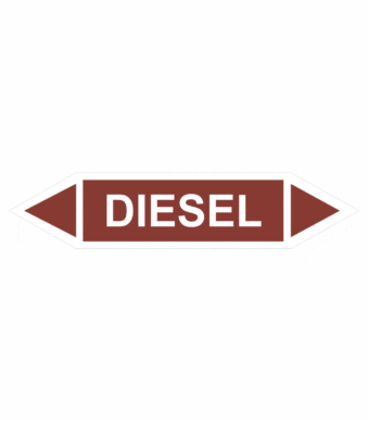 Značenie potrubí - Obojsmerné šípky bez symbolu: Diesel