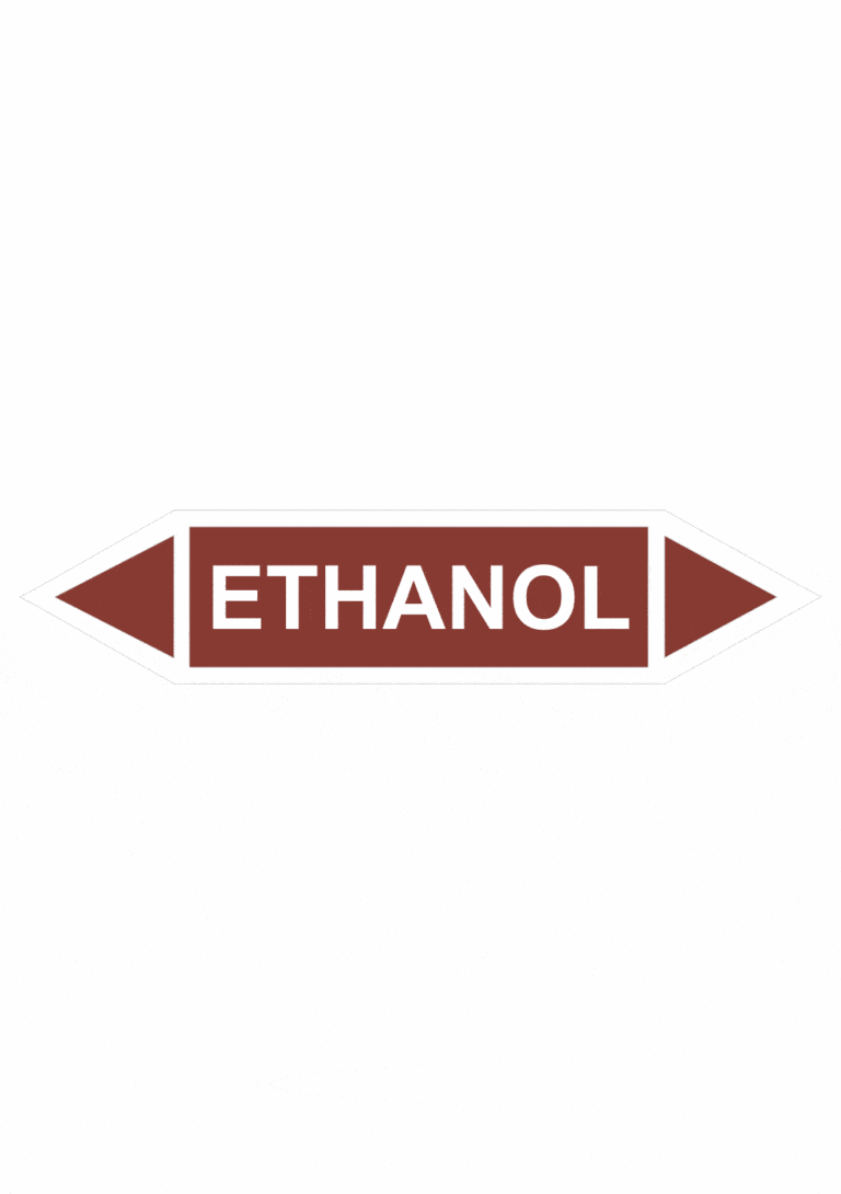 Značenie potrubí - Obojsmerné šípky bez symbolu: Ethanol