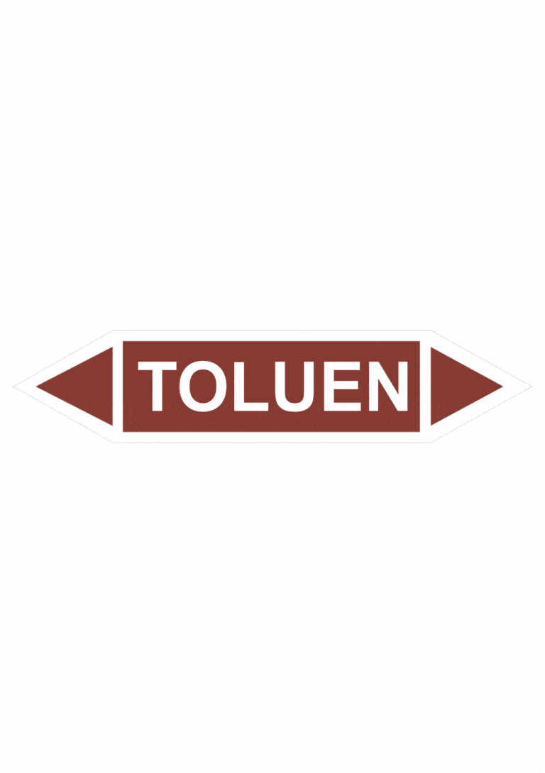Značenie potrubí - Obojsmerné šípky bez symbolu: Toluen