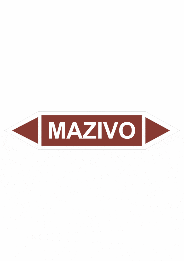 Značenie potrubí - Obojsmerné šípky bez symbolu: Mazivo