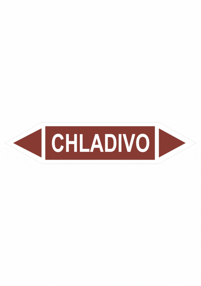 Značenie potrubí - Obojsmerné šípky bez symbolu: Chladivo