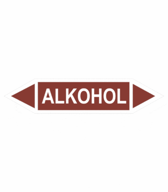 Značenie potrubí - Obojsmerné šípky bez symbolu: Alkohol