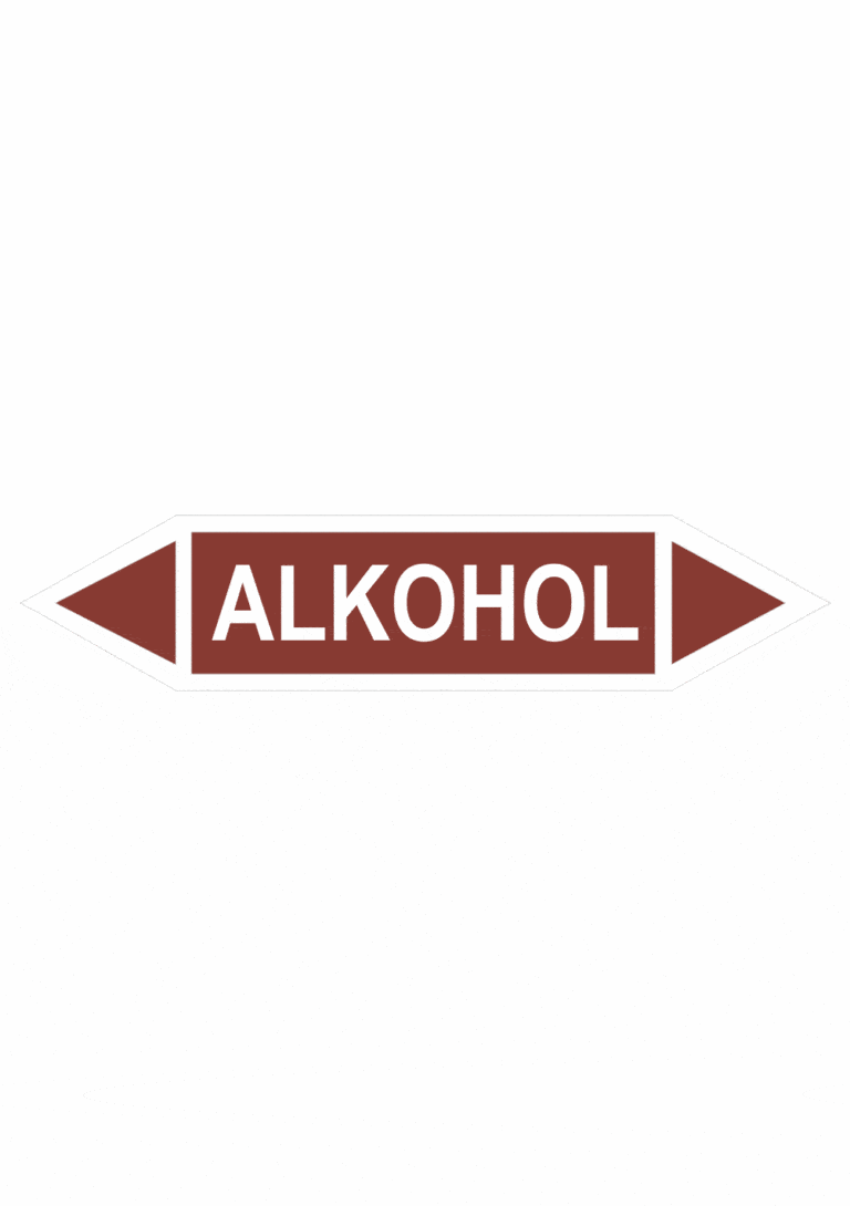 Značenie potrubí - Obojsmerné šípky bez symbolu: Alkohol