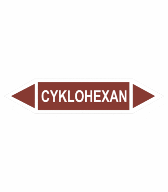 Značenie potrubí - Obojsmerné šípky bez symbolu: Cyklohexan