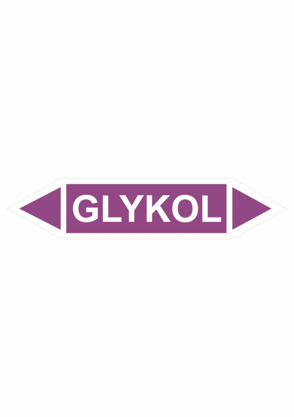 Značenie potrubí - Obojsmerné šípky bez symbolu: Glykol