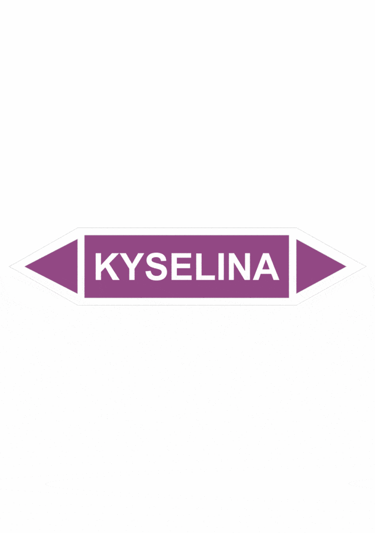 Značenie potrubí - Obojsmerné šípky bez symbolu: Kyselina