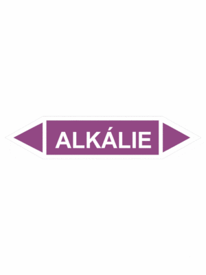 Značenie potrubí - Obojsmerné šípky bez symbolu: Alkálie