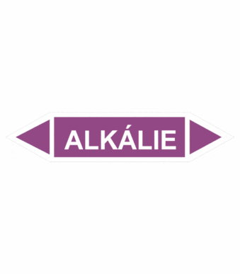 Značenie potrubí - Obojsmerné šípky bez symbolu: Alkálie