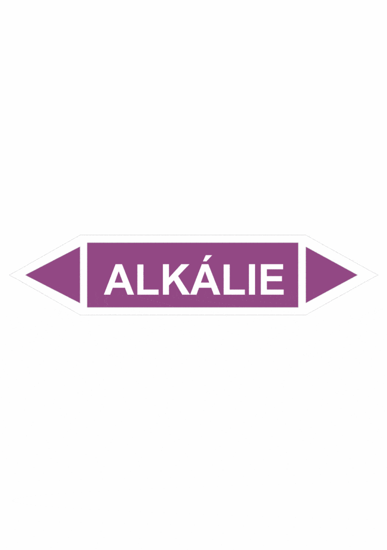 Značenie potrubí - Obojsmerné šípky bez symbolu: Alkálie