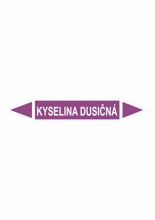 Značenie potrubí - Obojsmerné šípky bez symbolu: Kyselina dusičná