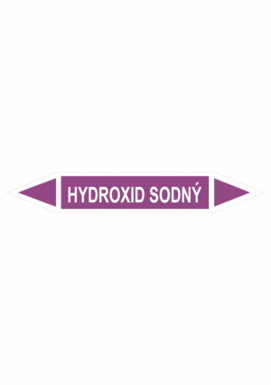 Značenie potrubí - Obojsmerné šípky bez symbolu: Hydroxid sodný