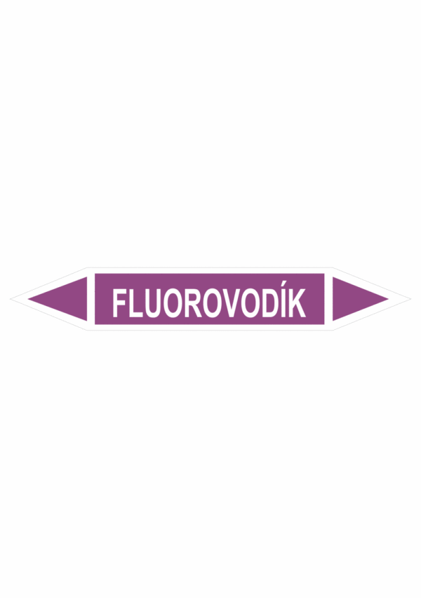 Značenie potrubí - Obojsmerné šípky bez symbolu: Fluorovodík