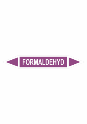 Značenie potrubí - Obojsmerné šípky bez symbolu: Formaldehyd