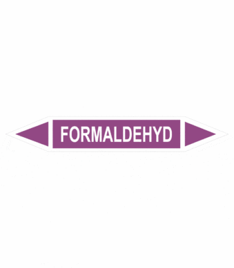 Značenie potrubí - Obojsmerné šípky bez symbolu: Formaldehyd