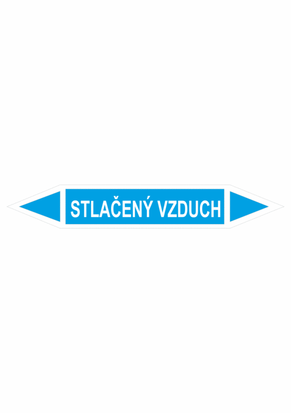 Značenie potrubí - Obojsmerné šípky bez symbolu: Stlačený vzduch