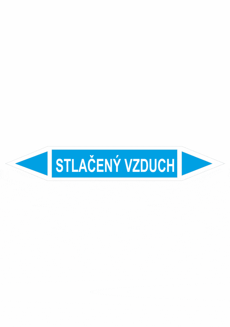 Značenie potrubí - Obojsmerné šípky bez symbolu: Stlačený vzduch