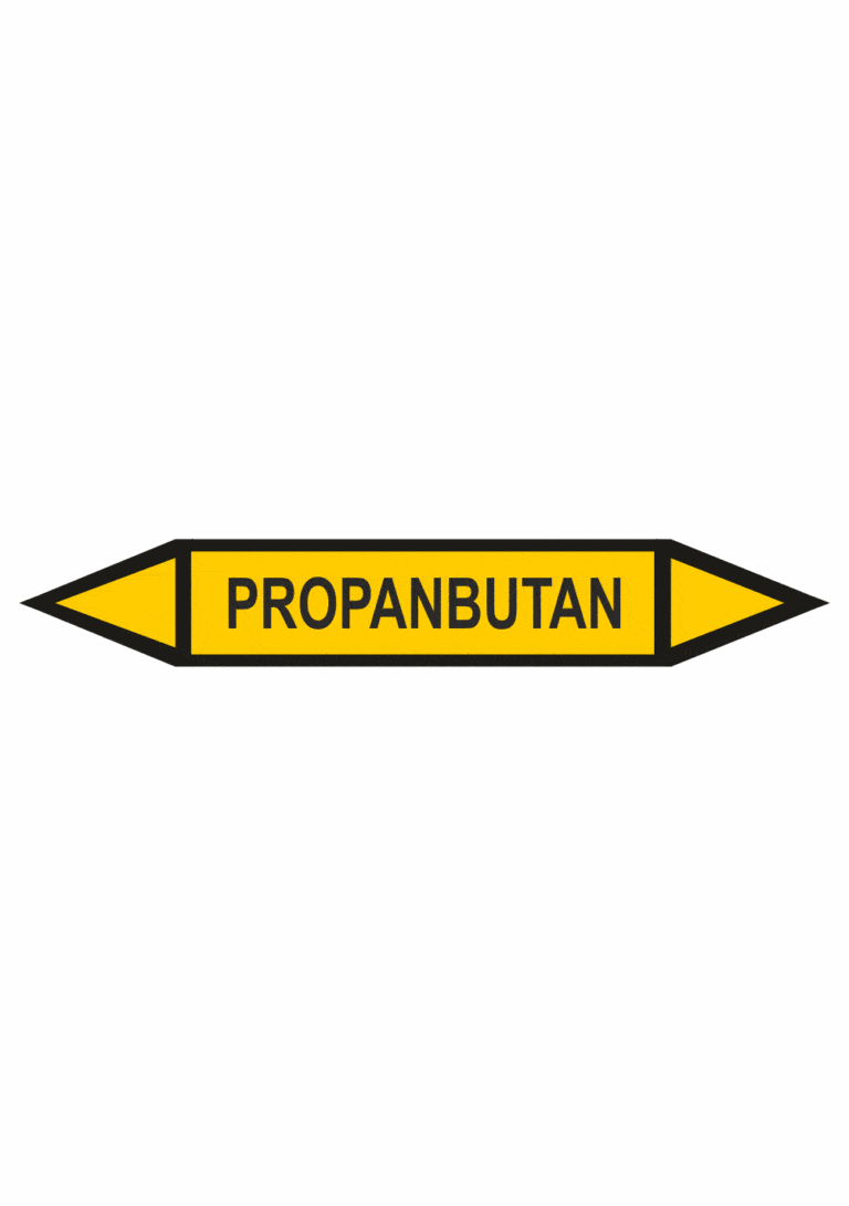 Značenie potrubí - Obojsmerné šípky bez symbolu: Propanbutan