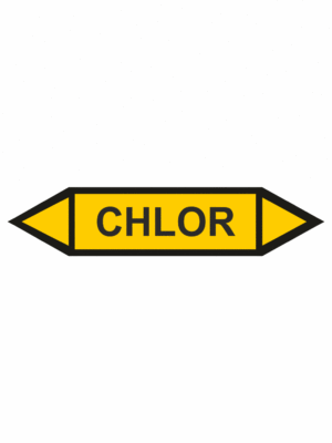 Značenie potrubí - Obojsmerné šípky bez symbolu: Chlor