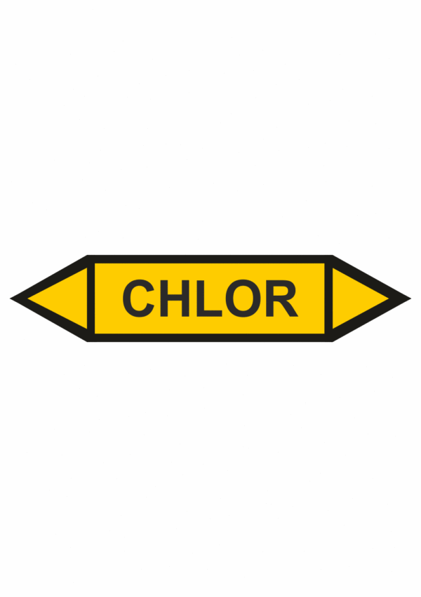 Značenie potrubí - Obojsmerné šípky bez symbolu: Chlor