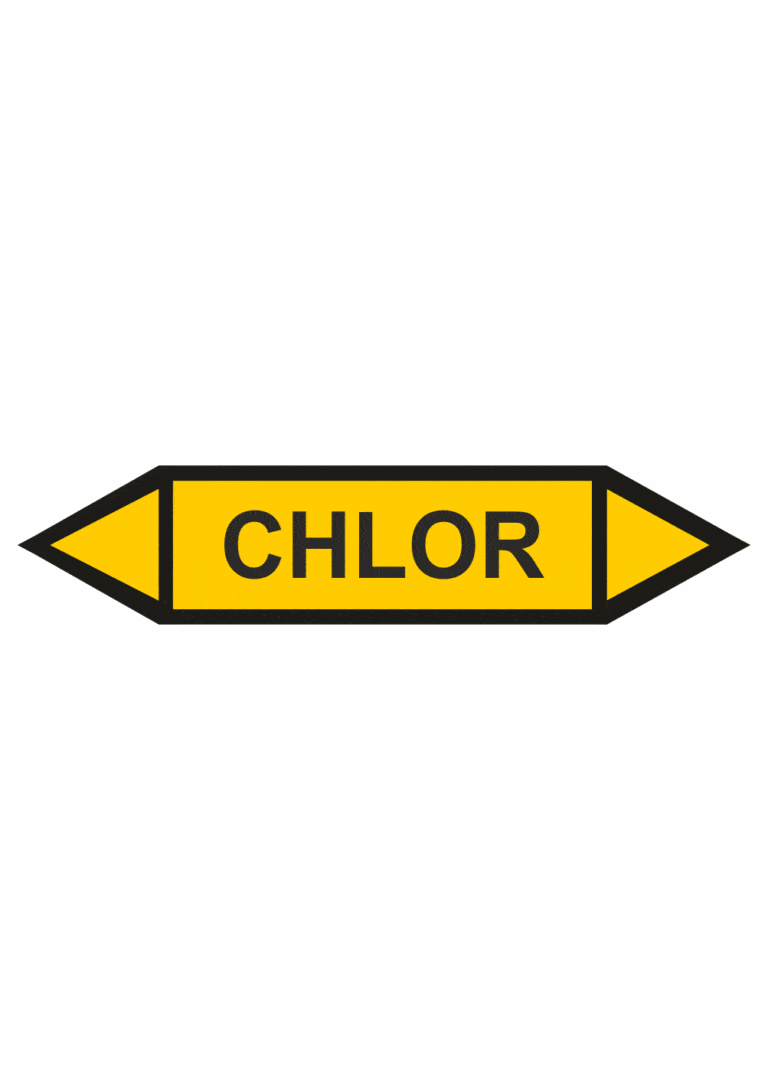 Značenie potrubí - Obojsmerné šípky bez symbolu: Chlor