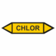 Značenie potrubí - Obojsmerné šípky bez symbolu: Chlor
