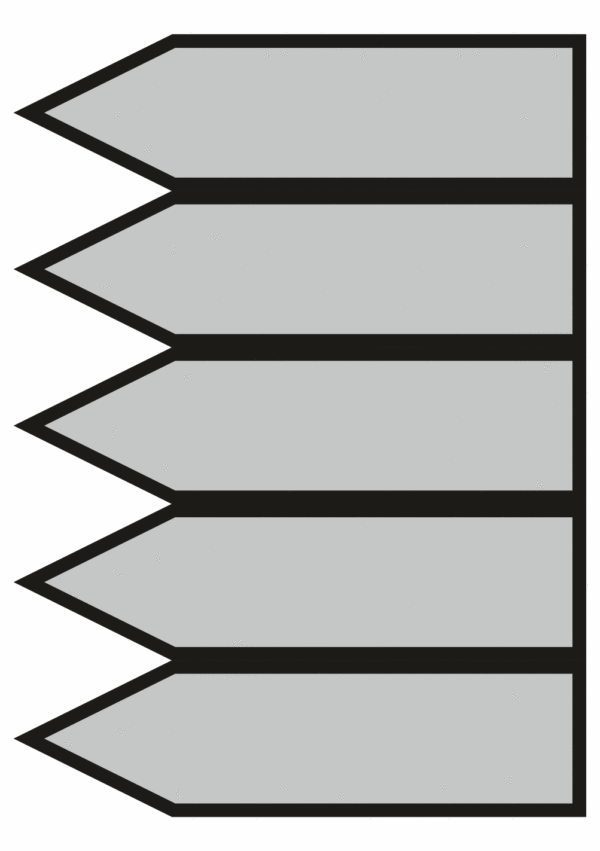 Značenie potrubí - Jednosmerné šípky: Para (Velkosť 1 - Bez textu)