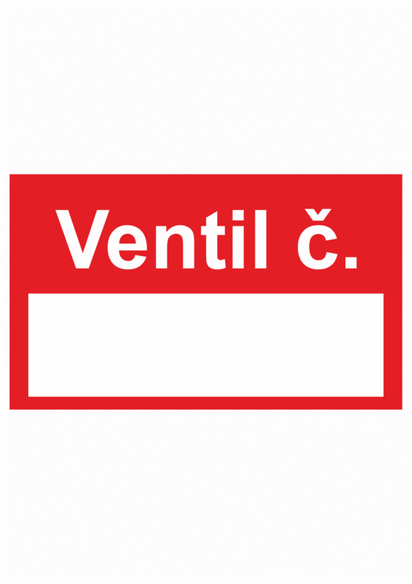 Značenie potrubie: Ventil číslo – červená