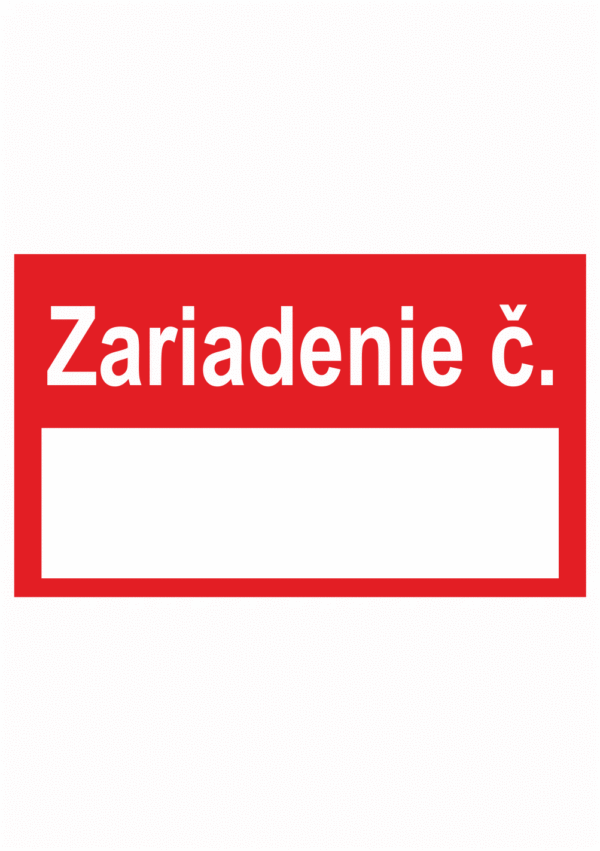 Značenie potrubie: Zariadenie číslo - červená