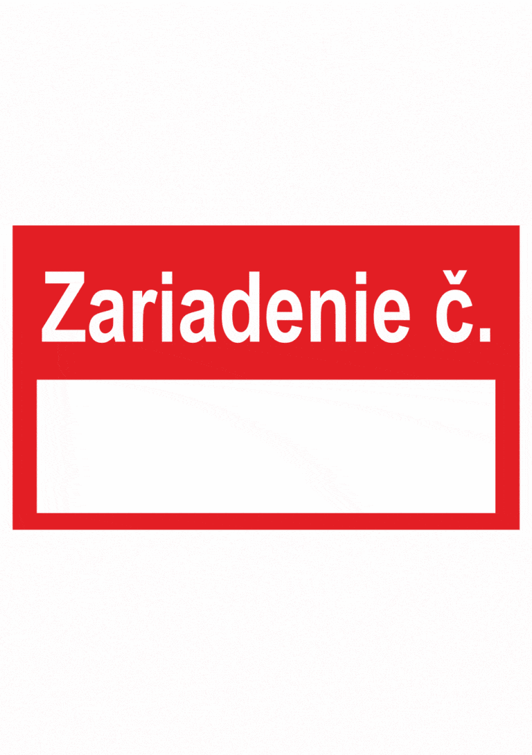 Značenie potrubie: Zariadenie číslo - červená