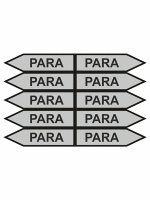 Značenie potrubí - Jednosmerné šípky: Para (Text)