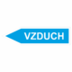 Značenie potrubí - Jednosmerné šípky: Vzduch (Text, velkosť 2,3, smer vľavo)