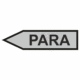 Značenie potrubí - Jednosmerné šípky: Para (Text, velkosť 2,3, smer vľavo)