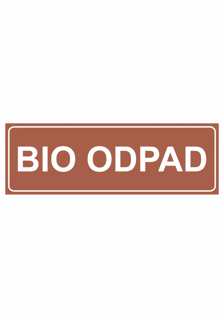 Označenie obalov nebezpečných látok - Separovaný odpad: Bio odpad