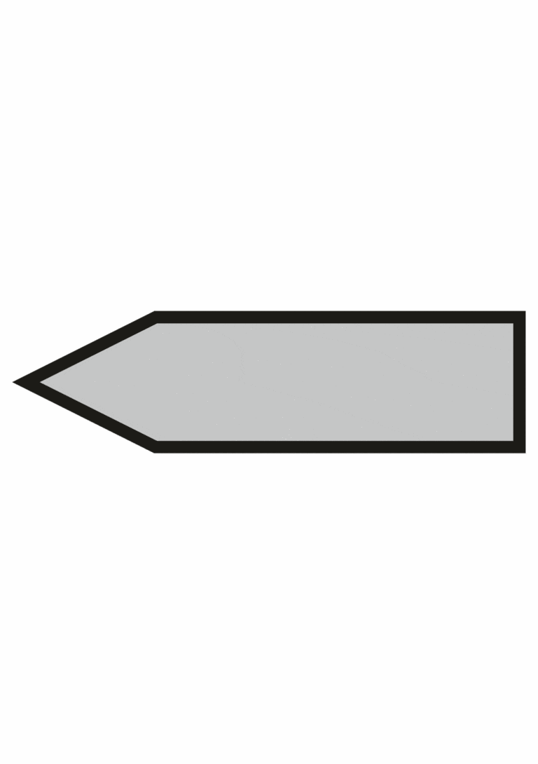 Značenie potrubí - Jednosmerné šípky: Para (Velkosť 2 - Bez textu)