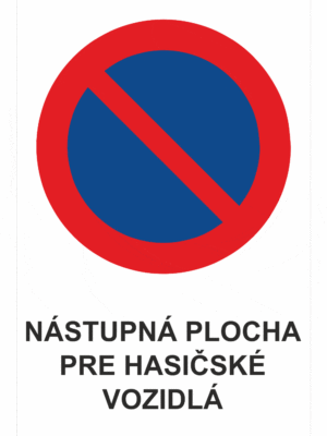 Dopravní značenie - Plastové dopravné značky: Nástupná plocha pre hasičské vozidlá