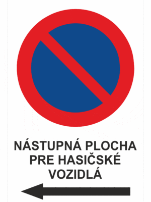 Značenie budov a priestorov - Parkovanie: Násupná plocha pre hasičské vozidlá vlavo