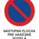 Značenie budov a priestorov - Parkovanie: Násupná plocha pre hasičské vozidlá vlavo