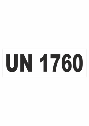 Označenie obalov nebezpečných látok - UN čísla a nápisy: UN 1760