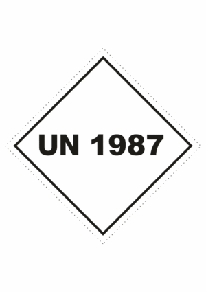 Označenie obalov nebezpečných látok - UN čísla a nápisy: UN 1987 (Kosočtverec)