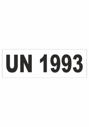Označenie obalov nebezpečných látok - UN čísla a nápisy: UN 1993