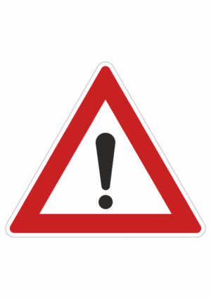 Plechové dopravné značky - Výstražné značenie: Iné nebezpečenstvo