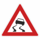 Plechové dopravné značky - Výstražné značenie: Nebezpečenstvo šmyku