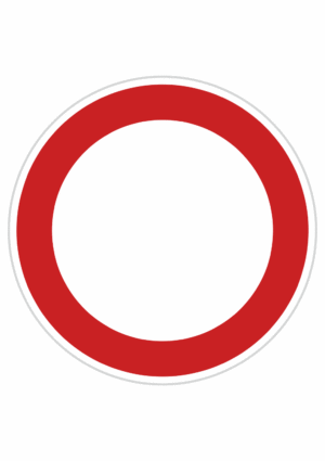 Plechové dopravné značky - Zákazové značenie: Zákaz vjazdu všetkých vozidiel (v oboch smeroch)