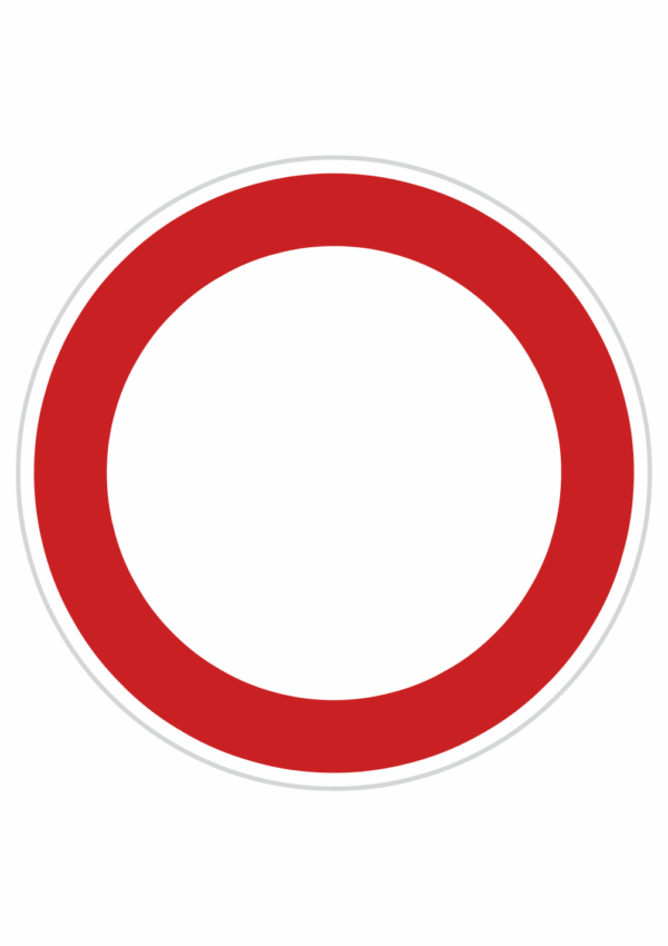 Plechové dopravné značky - Zákazové značenie: Zákaz vjazdu všetkých vozidiel (v oboch smeroch)