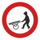 Plechové dopravné značky - Zákazové značenie: Zákaz vjazdu ručných vozíkov