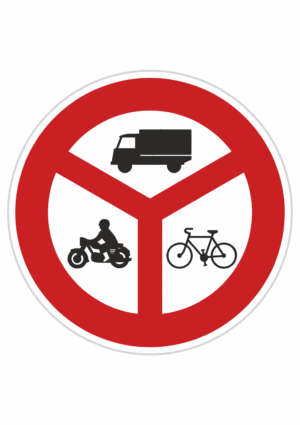 Plechové dopravné značky - Zákazové značenie: Zákaz vjazdu vyznačených vozidiel